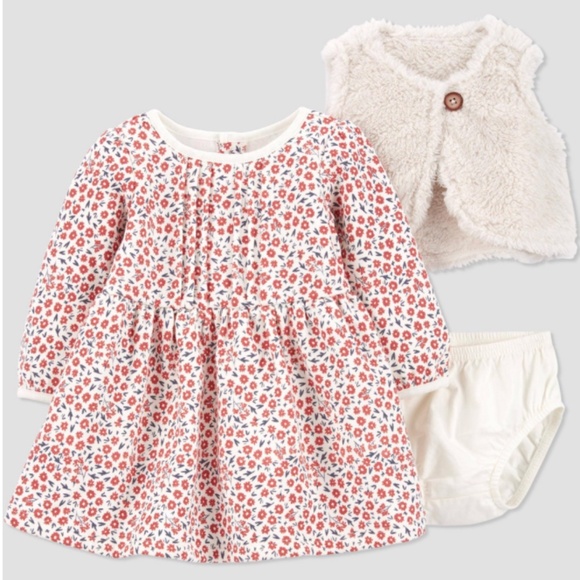 CARTER's: Just One You 3 pc Baby Girls Floral Dress - 3M - Picture 1 of 5